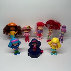 Mixed Lot of 8 Strawberry Shortcake Mini Dolls & Figures TCFC American Greetings